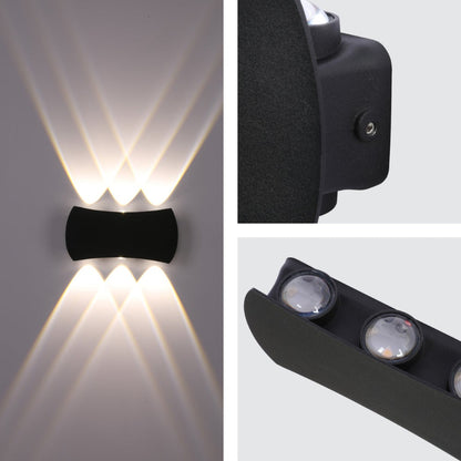 Black Up Down Outdoor Modern LED Wall Light 4000K