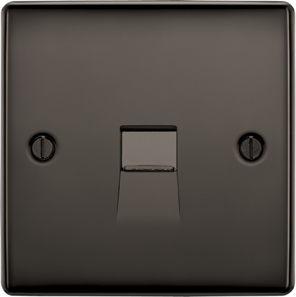 BG Nexus Metal Black Nickel Telephone & Data Outlet