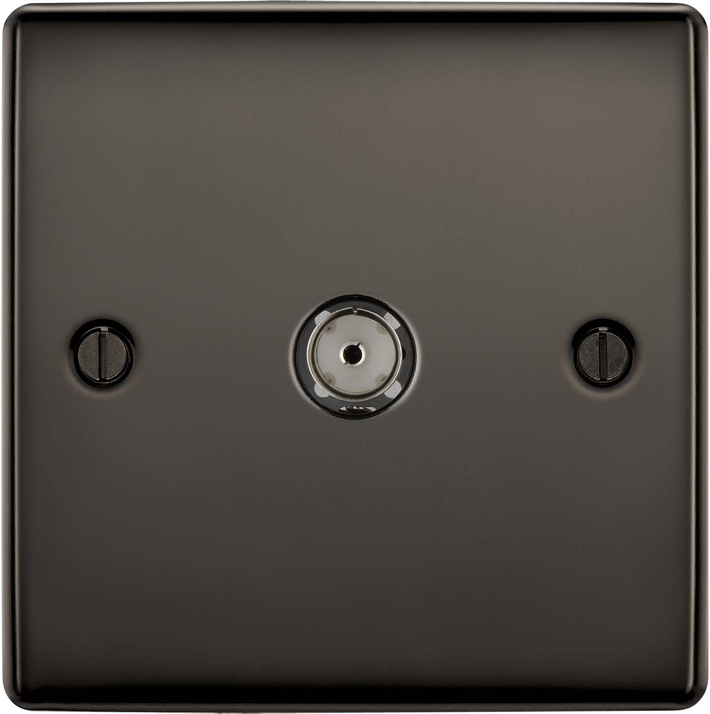BG Nexus Metal Black Nickel Co-Axial & Satellite Socket