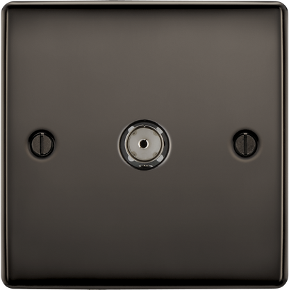 BG Nexus Metal Black Nickel Co-Axial & Satellite Socket