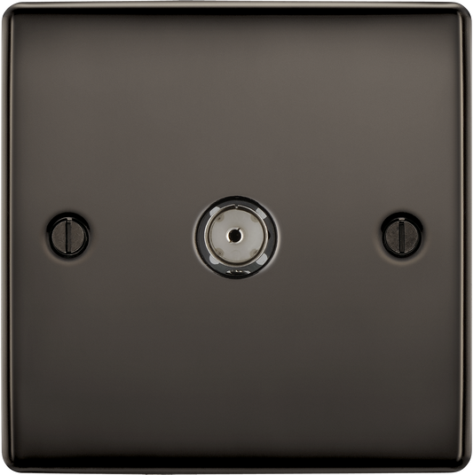 BG Nexus Metal Black Nickel Co-Axial & Satellite Socket