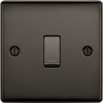 BG Nexus Metal Black Nickel 16Ax Light Switch