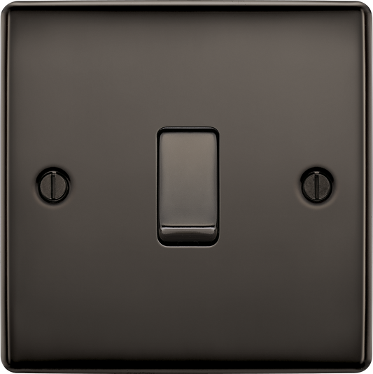 BG Nexus Metal Black Nickel 16Ax Light Switch