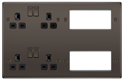 BG Nexus Metal Black Nickel Combination Plate