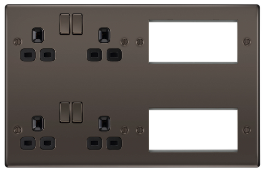 BG Nexus Metal Black Nickel Combination Plate