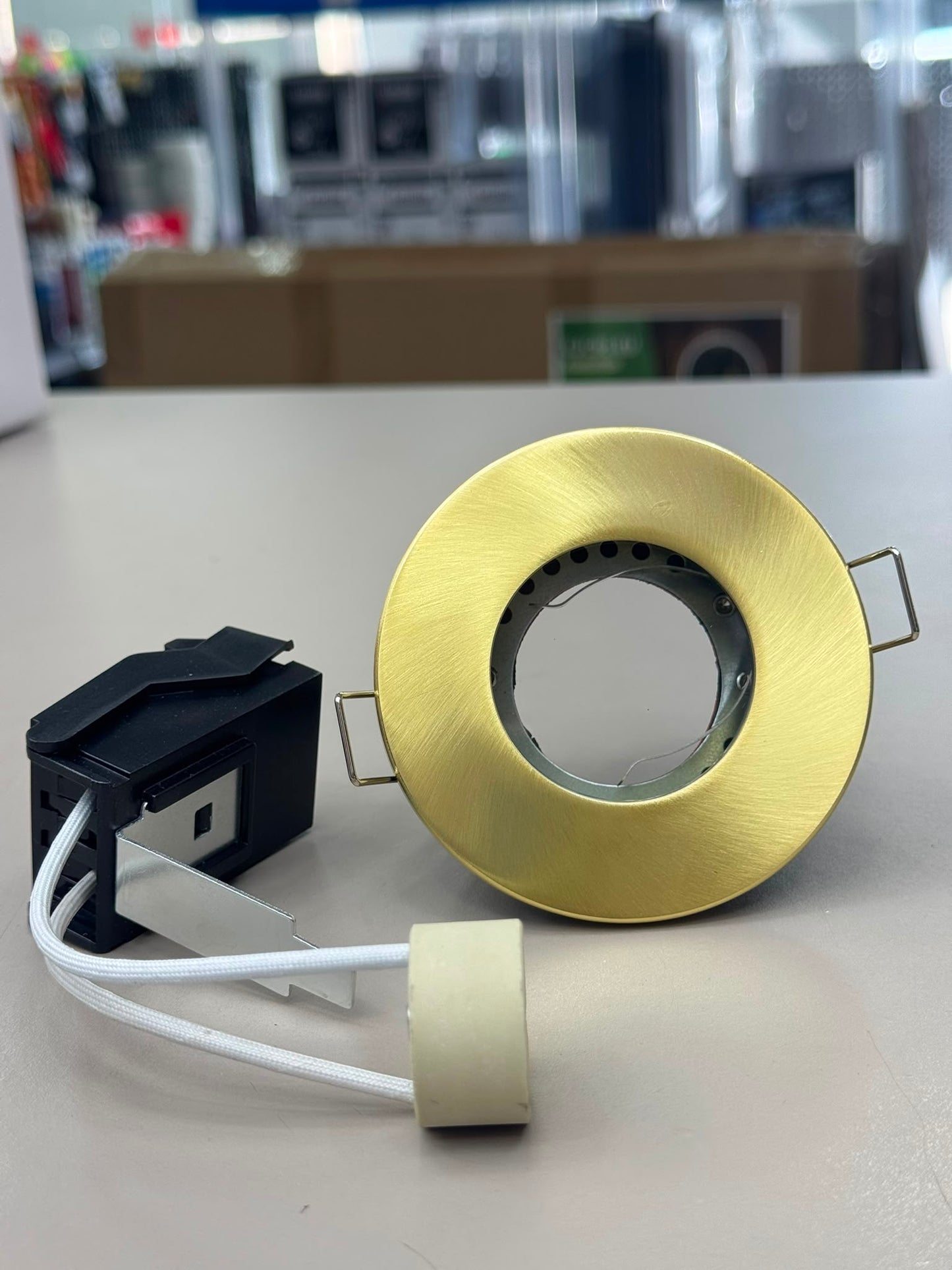 GU10 Holder Downlight IP20 35W – Brushed Gold
