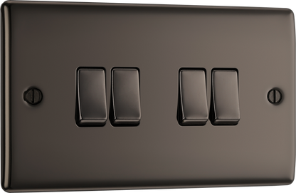 BG Nexus Metal Black Nickel 16Ax Light Switch