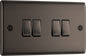 BG Nexus Metal Black Nickel 16Ax Light Switch