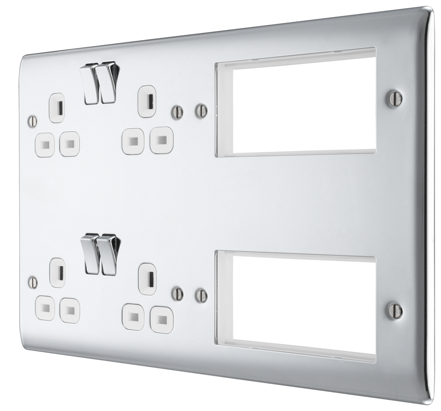 BG Nexus Metal Polished Chrome Combination Plate