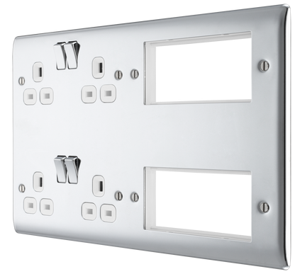BG Nexus Metal Polished Chrome Combination Plate