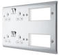 BG Nexus Metal Polished Chrome Combination Plate