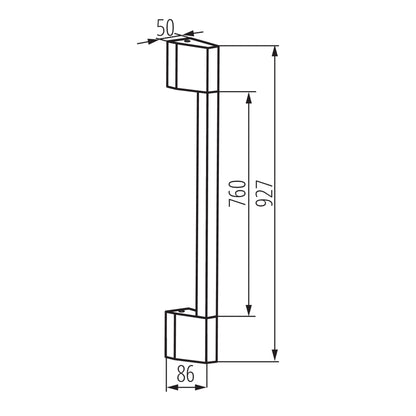 YALTE D 09 8.5W CCT-B dimensions 927mm