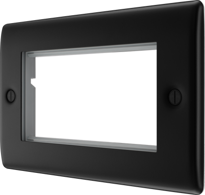 BG Nexus Metal Matt Black Euro Module Front Plate