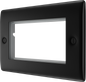 BG Nexus Metal Matt Black Euro Module Front Plate
