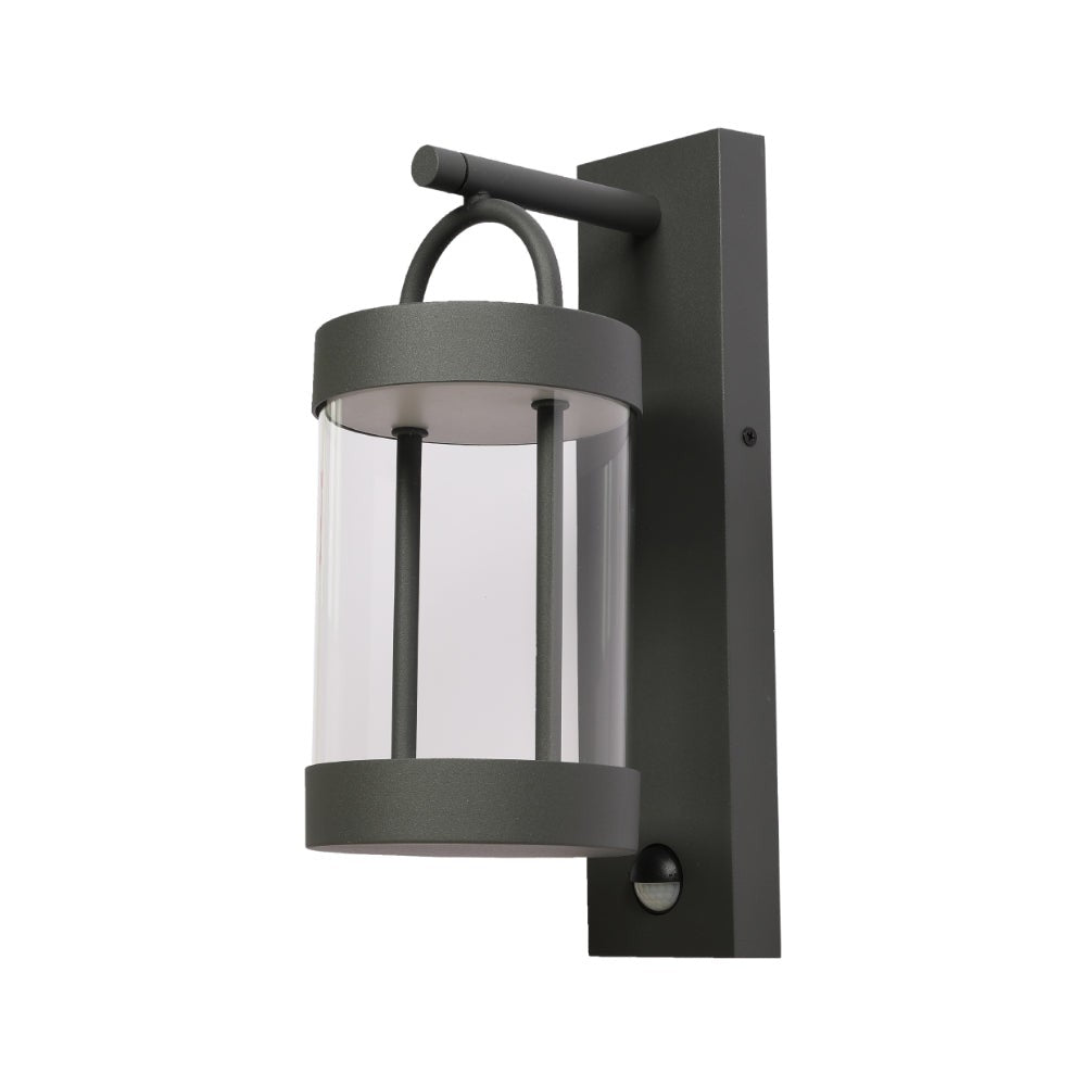 Cassian LED Outdoor Lantern Wall Light 8W 3000K Dark Grey
