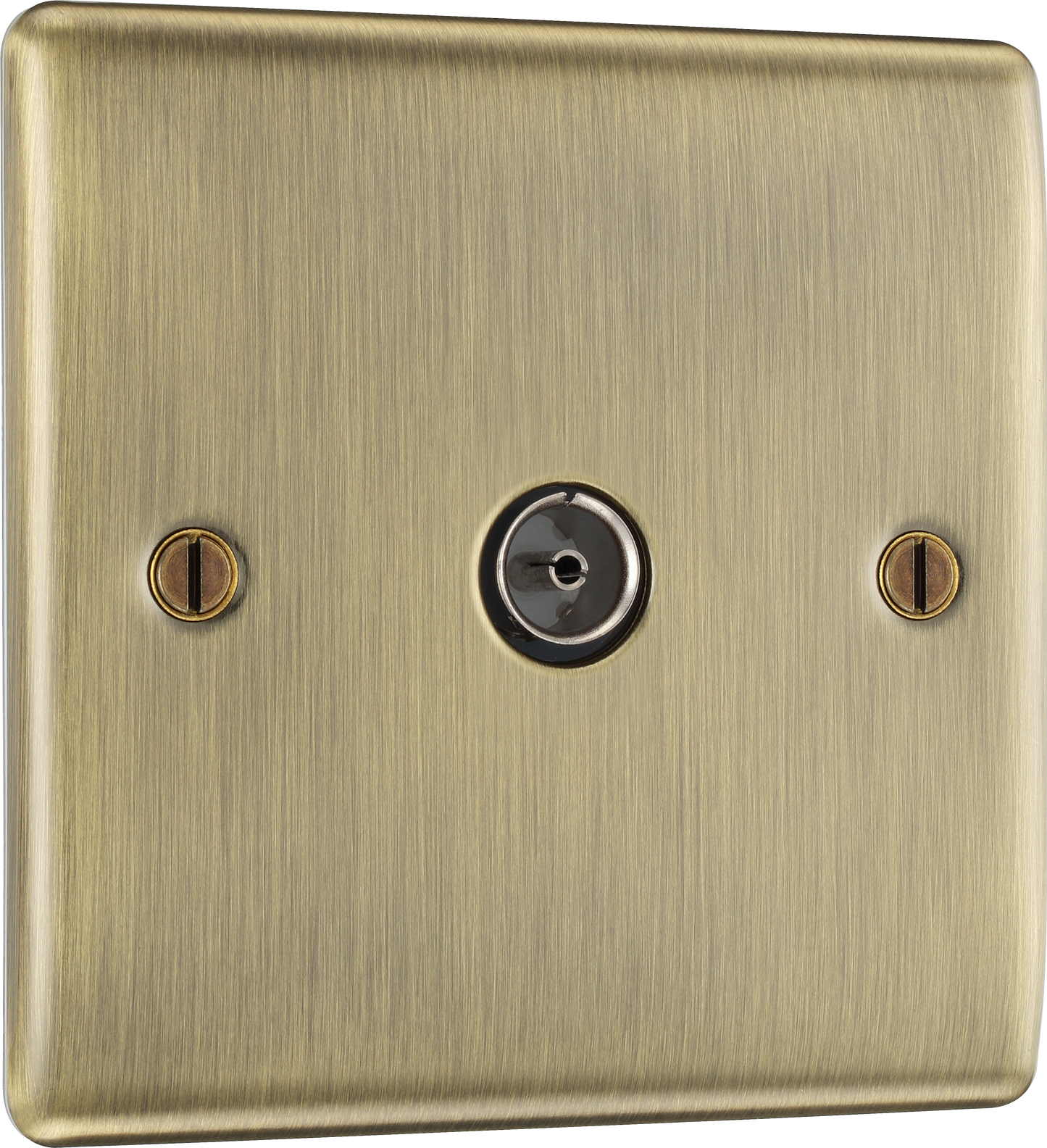 BG Nexus Metal Antique Brass Co-Axial & Satellite Sockets