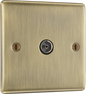 BG Nexus Metal Antique Brass Co-Axial & Satellite Sockets