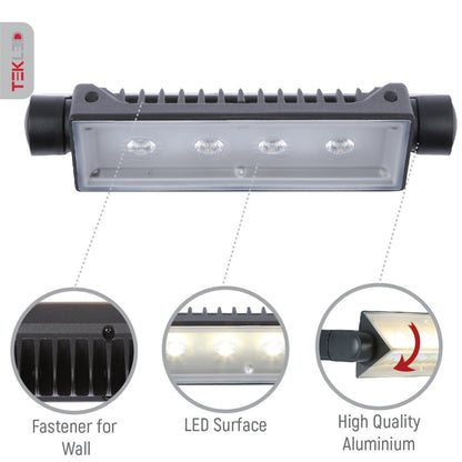 LED Wallwasher Wall Light 12W IP54 Black