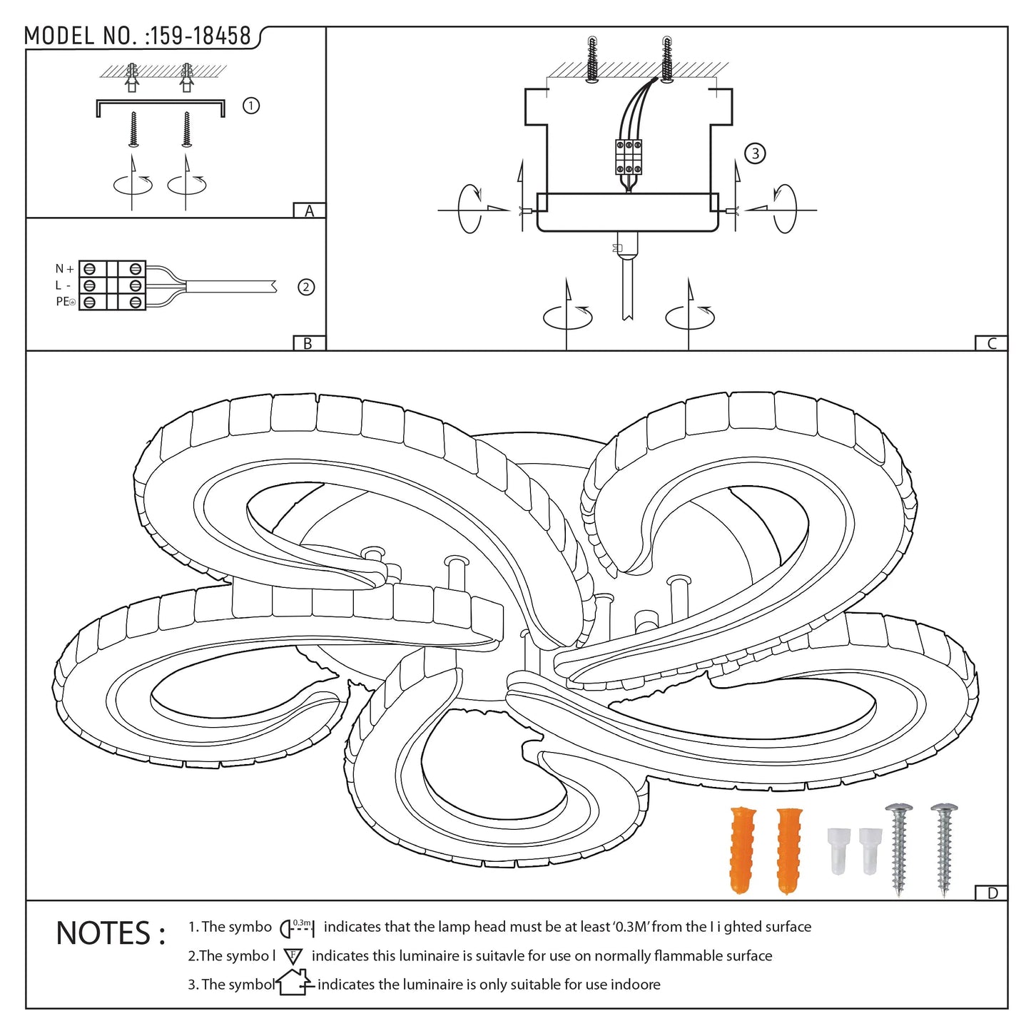 Crystal LED Ceiling Lights - Floral, Double Ring, Double Square, Quadruple Ring Designs