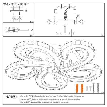 Crystal LED Ceiling Lights - Floral, Double Ring, Double Square, Quadruple Ring Designs