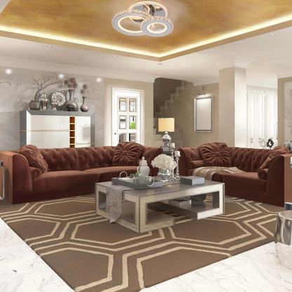 Crystal LED Ceiling Lights - Floral, Double Ring, Double Square, Quadruple Ring Designs