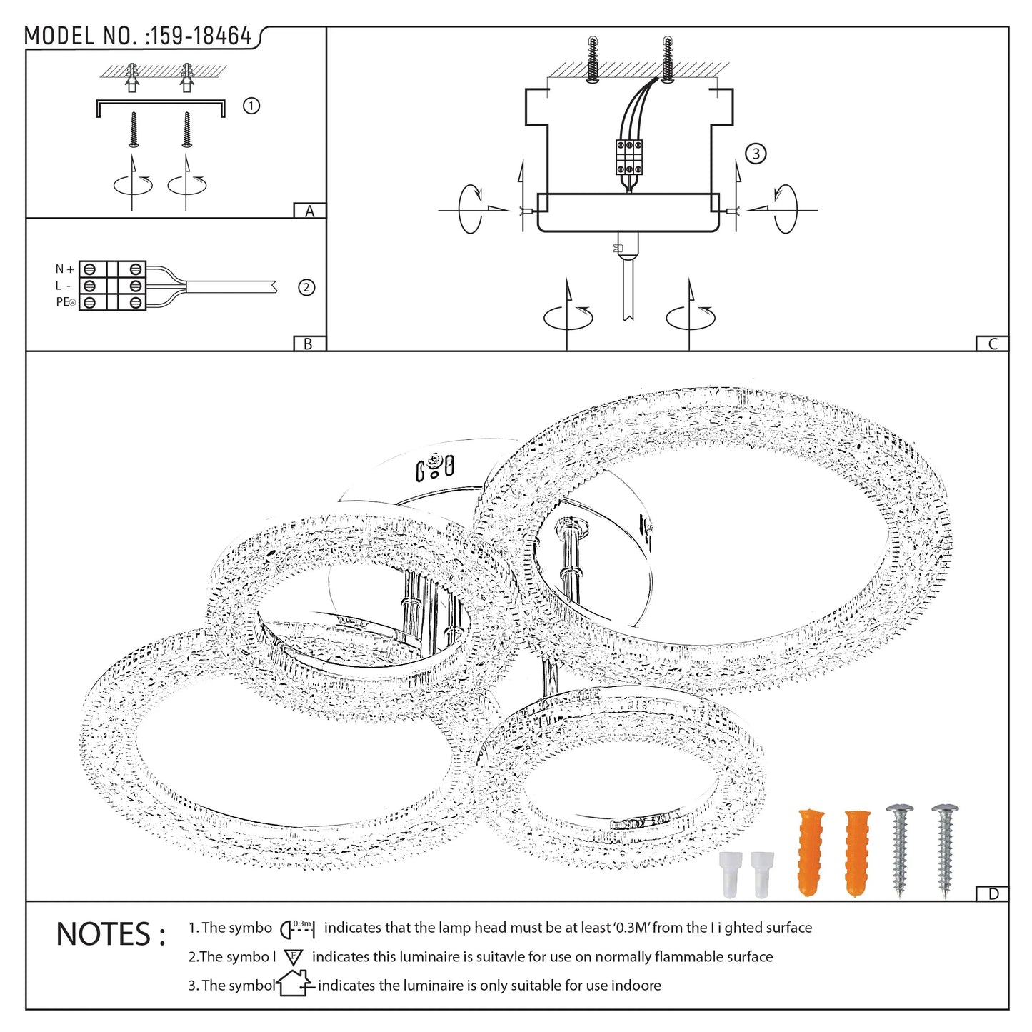 Crystal LED Ceiling Lights - Floral, Double Ring, Double Square, Quadruple Ring Designs