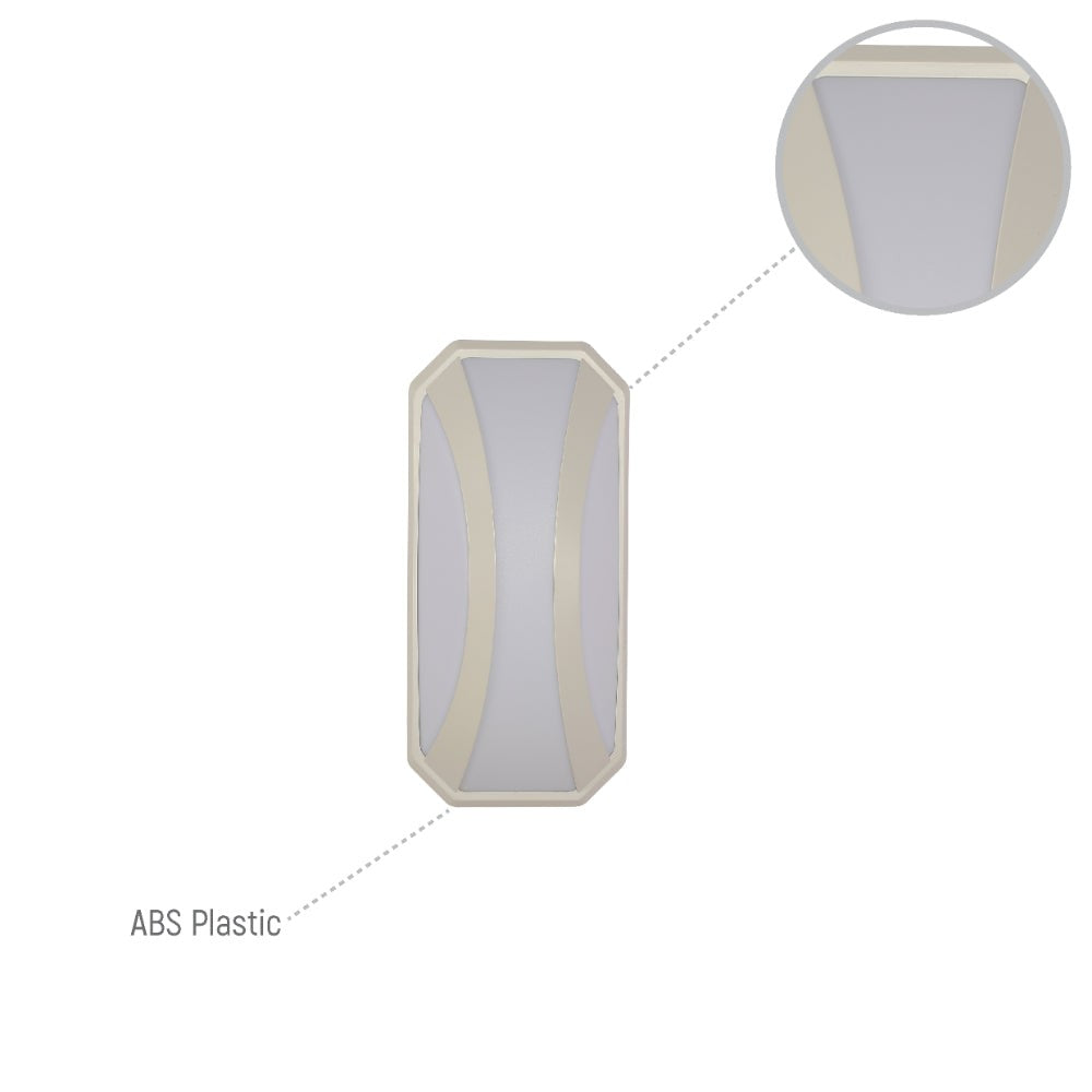 Curved Plastic Modern LED Outdoor Wall Light 15W