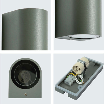 Up-Down Outdoor Wall Lamp IP54 GU10 Light Grey