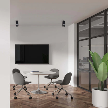 Cylindrical Slatted Pendant & Flush Mount Lights