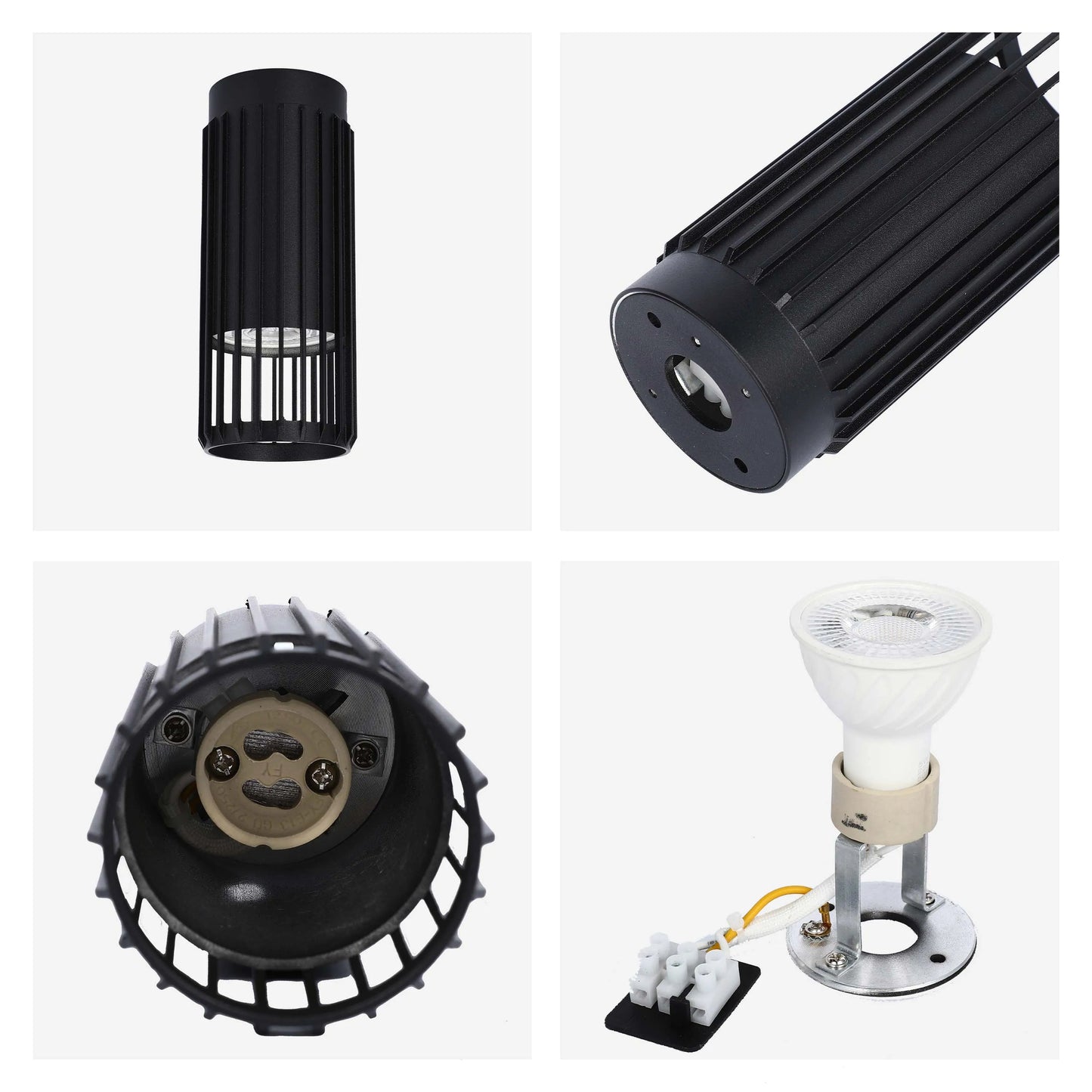 Cylindrical Slatted Pendant & Flush Mount Lights