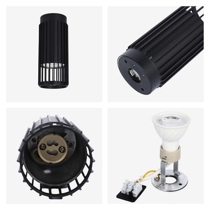 Cylindrical Slatted Pendant & Flush Mount Lights