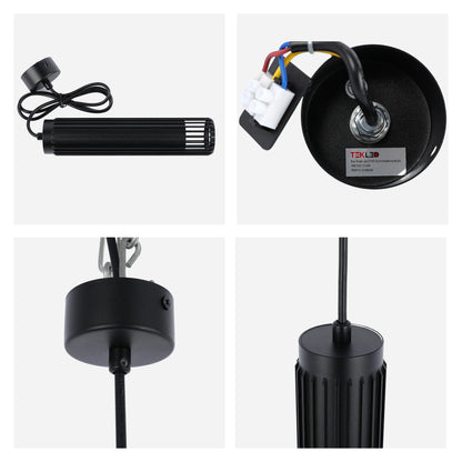 Cylindrical Slatted Pendant & Flush Mount Lights