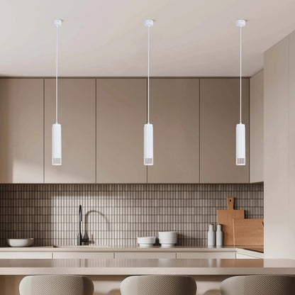 Cylindrical Slatted Pendant & Flush Mount Lights
