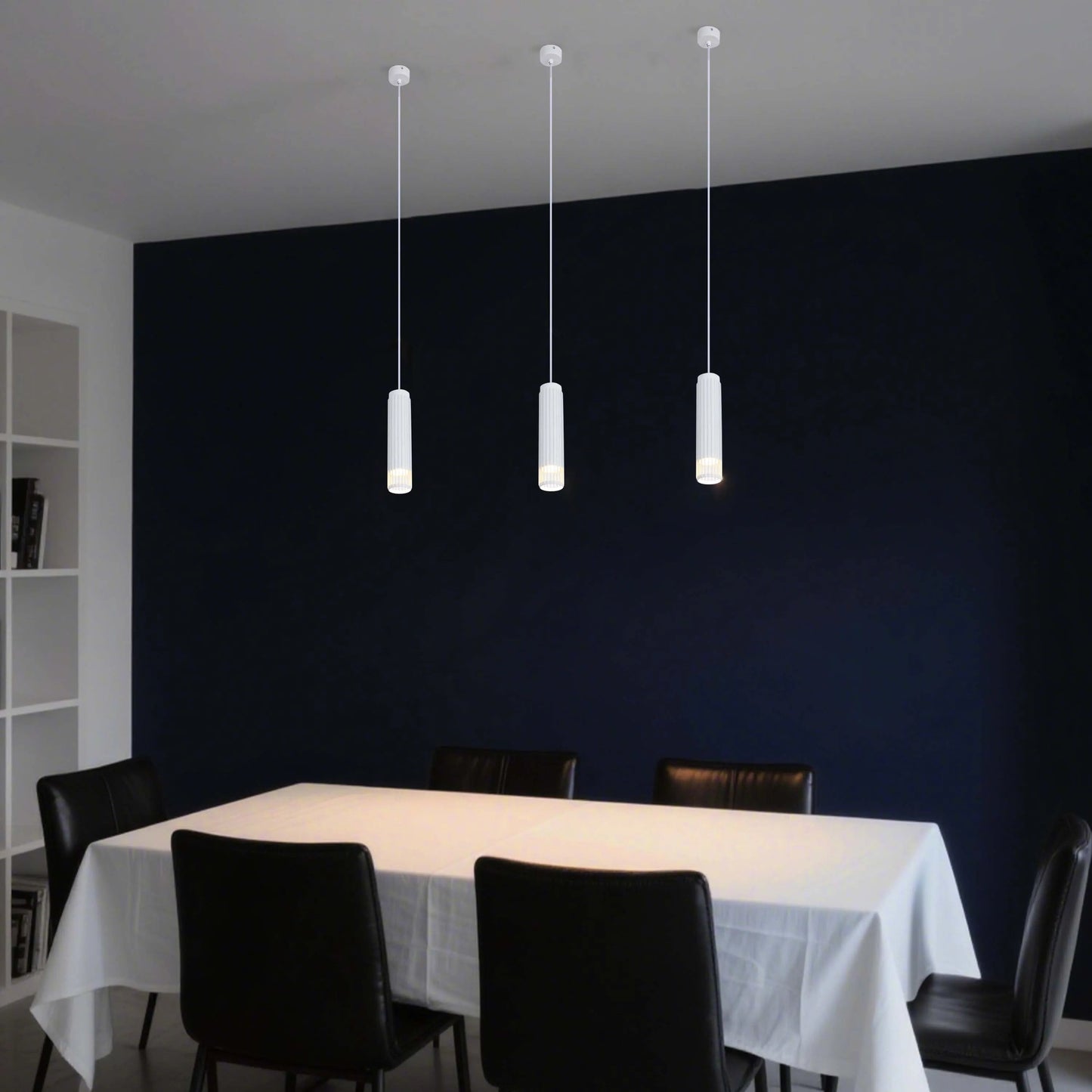 Cylindrical Slatted Pendant & Flush Mount Lights