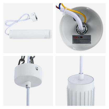 Cylindrical Slatted Pendant & Flush Mount Lights