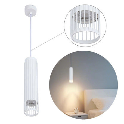 Cylindrical Slatted Pendant & Flush Mount Lights