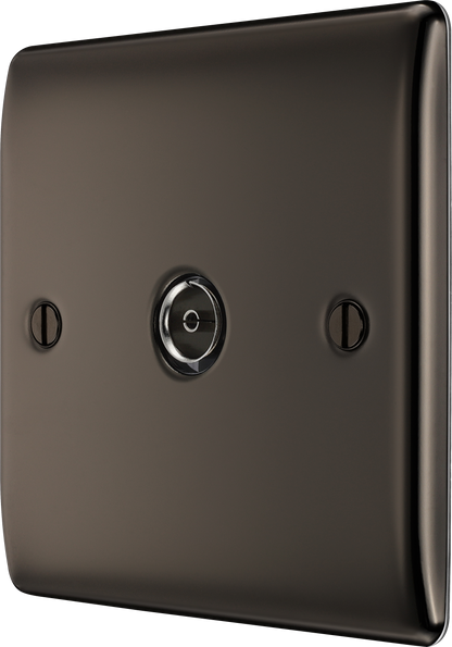 BG Nexus Metal Black Nickel Co-Axial & Satellite Socket