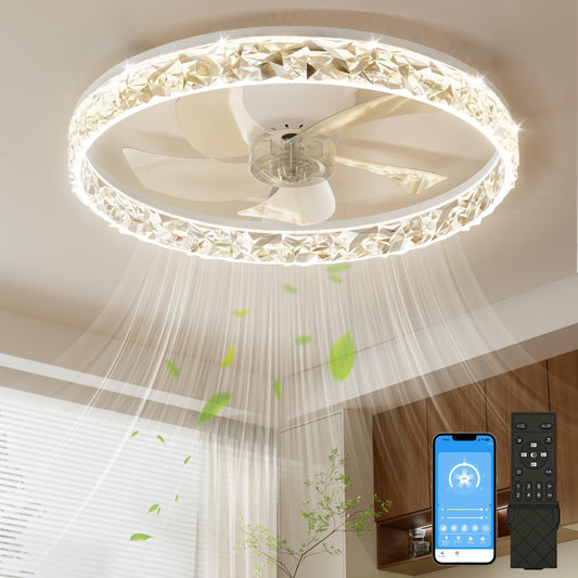 50cm Ceiling Fan with LED Light - White