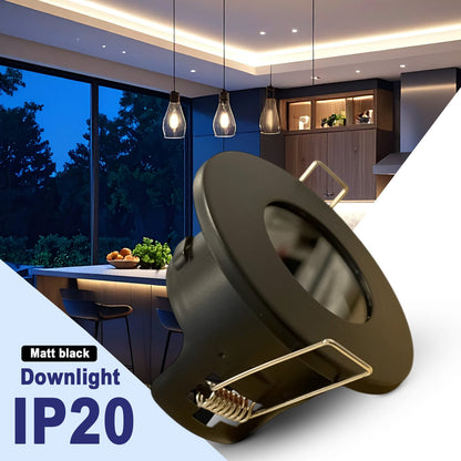 Brightex GU10 Holder Downlight - Dark Chrome