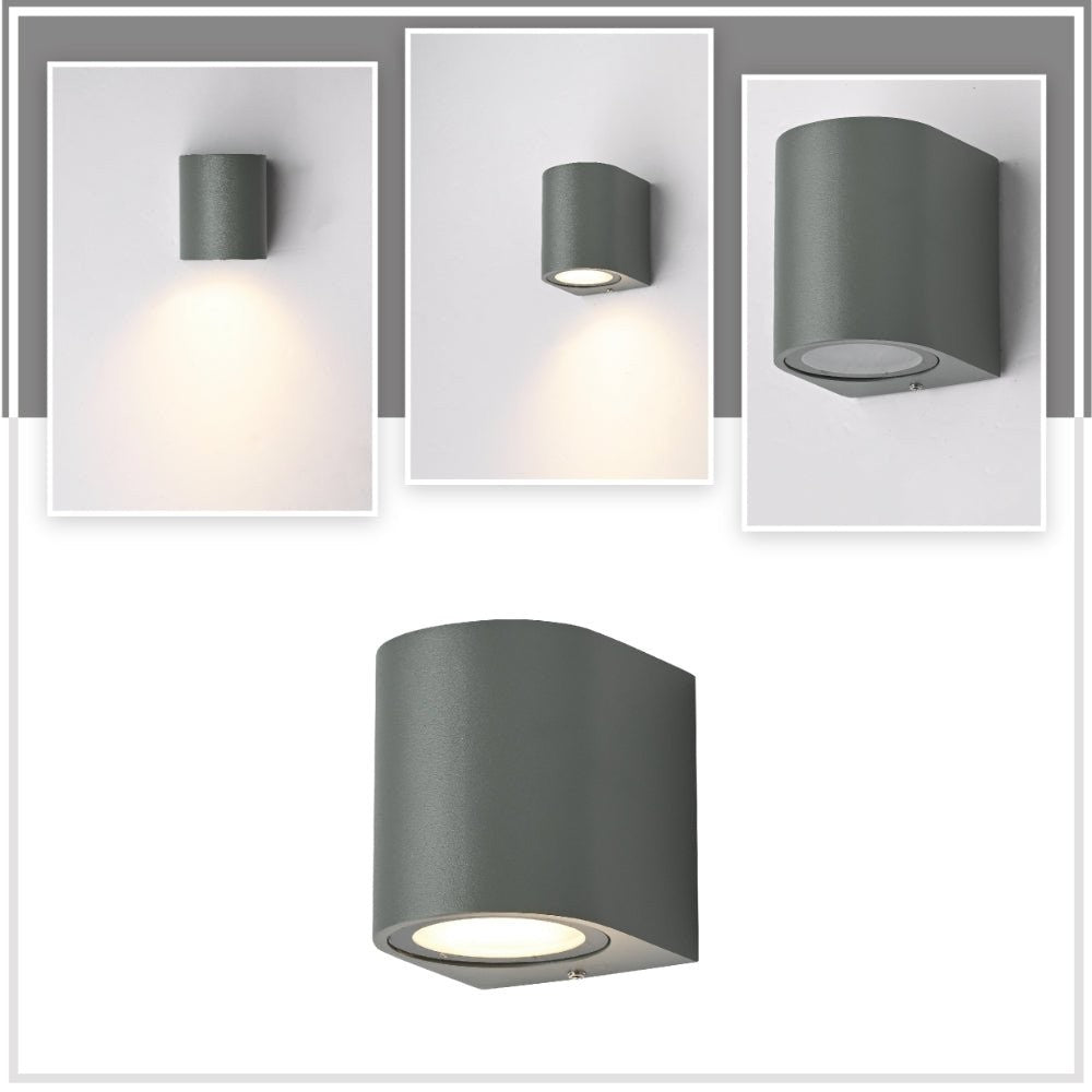 Up-Down Outdoor Wall Lamp IP54 GU10 Light Grey