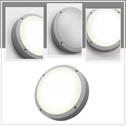 Fool Moon Eyelid LED Diecast Aluminium Round Wall Lamp 20W Cool White 4000K IP54 Grey 275mm