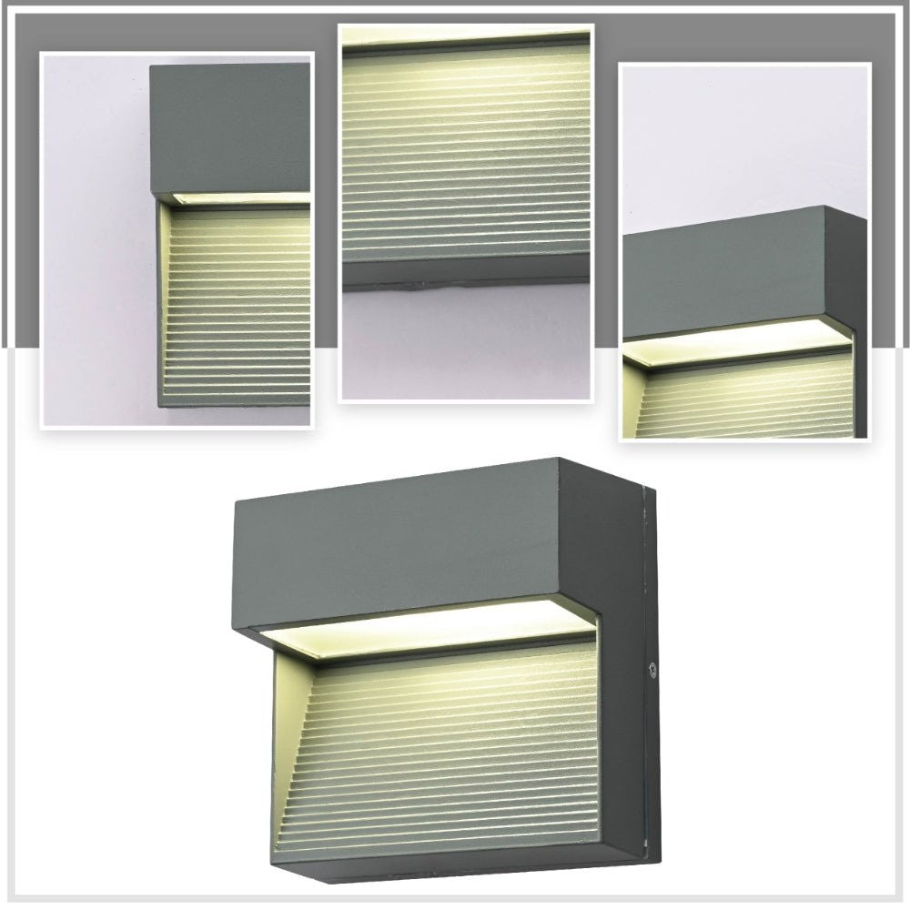 LED Diecast Aluminium Stair and Wall Light 5W IP54 Grey