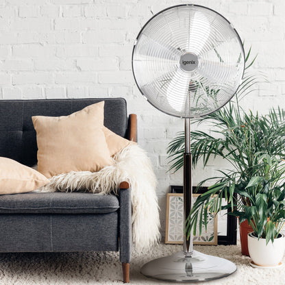 Igenix DF1660 16 Inch Chrome Pedestal Fan — e