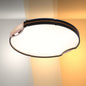 Modern Flush Ceiling Lights with Black Frame and Bronze/Copper Accents