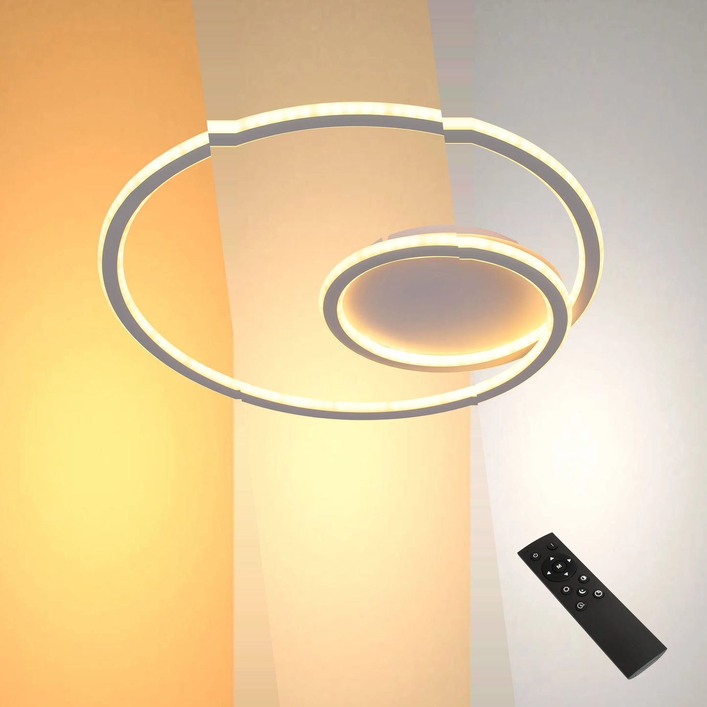 Modern Spiral LED Ceiling Light CCT Tunable and Dimmable with Remote 72W