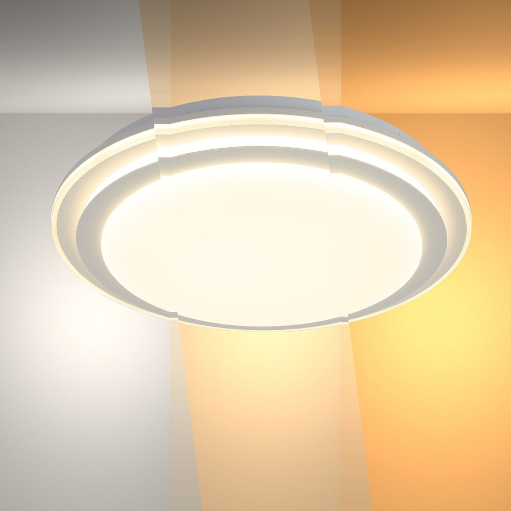 Serenity Halo Dual-Ring LED Flush Mount Ceiling Light