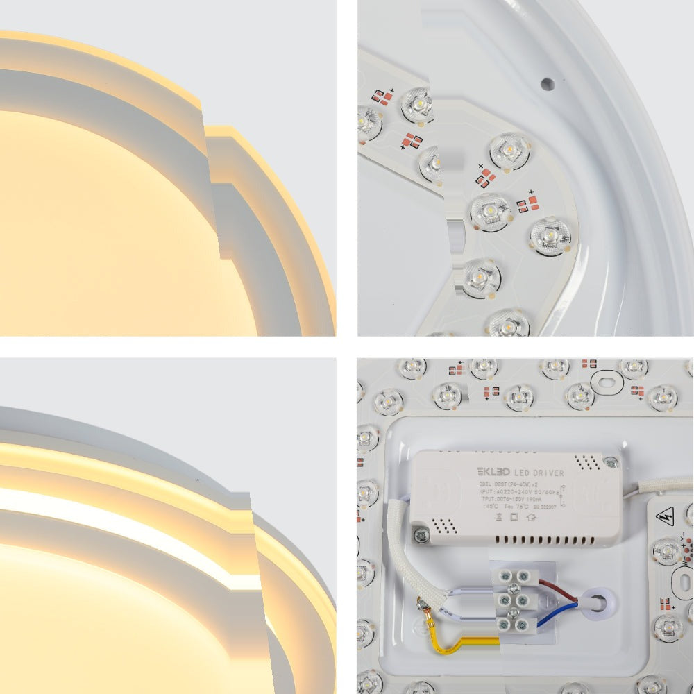 Serenity Halo Dual-Ring LED Flush Mount Ceiling Light