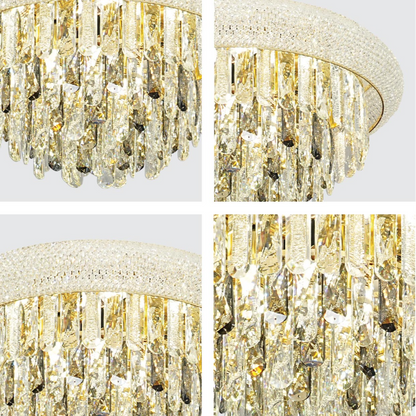 Alexandra Flush Crystal Chandelier Ceiling Light