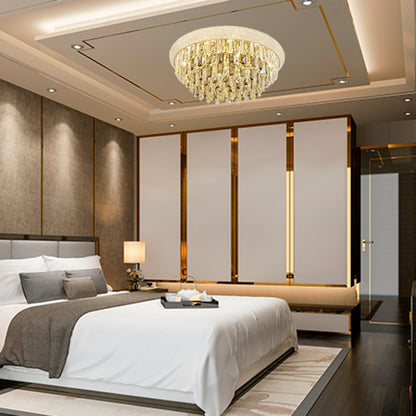 Alexandra Flush Crystal Chandelier Ceiling Light