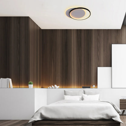Dual-Ring LED Ceiling Light, CCT Tunable Dimmable with Remote, Flush Mount